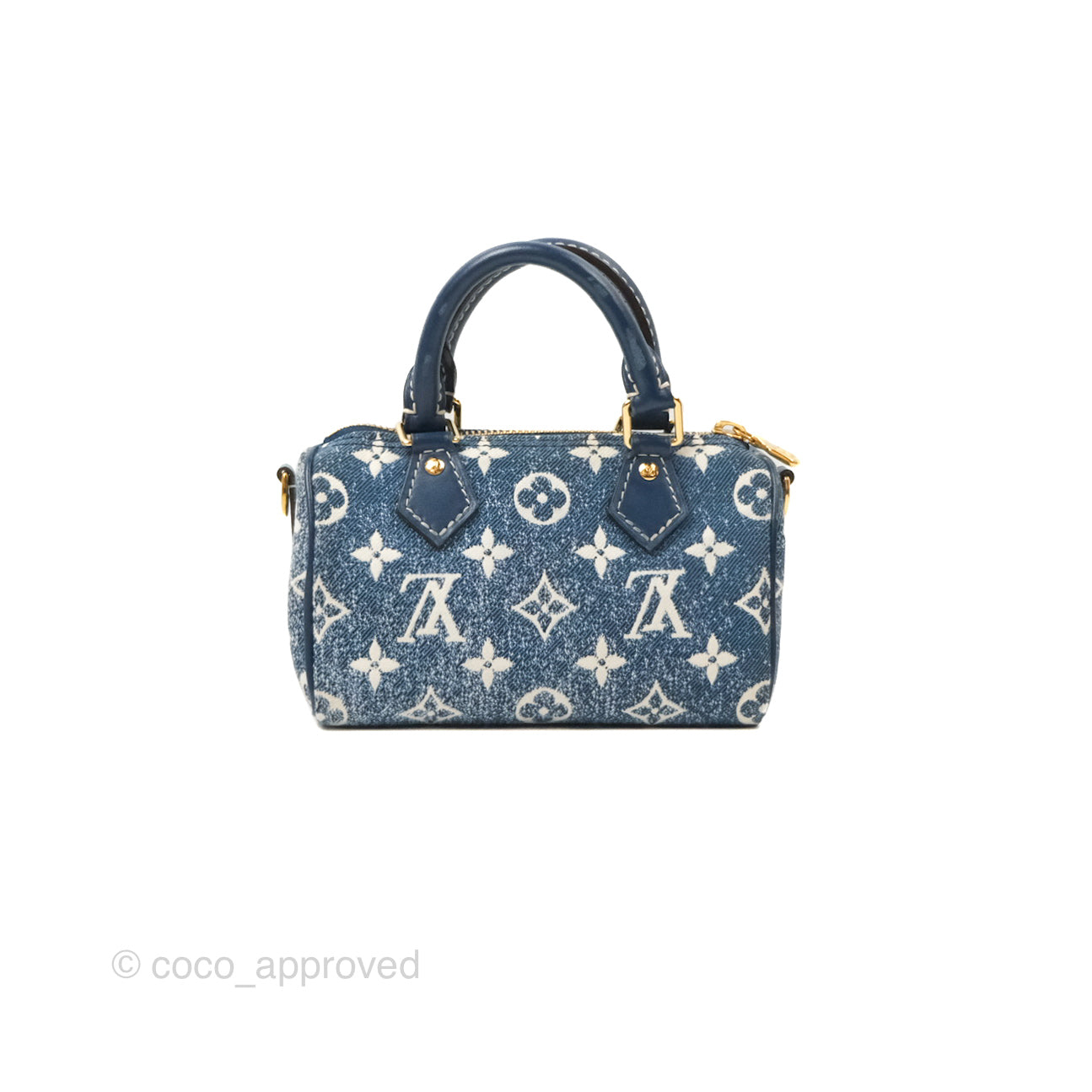 Louis Vuitton Nano Speedy Denim Monogram Blue