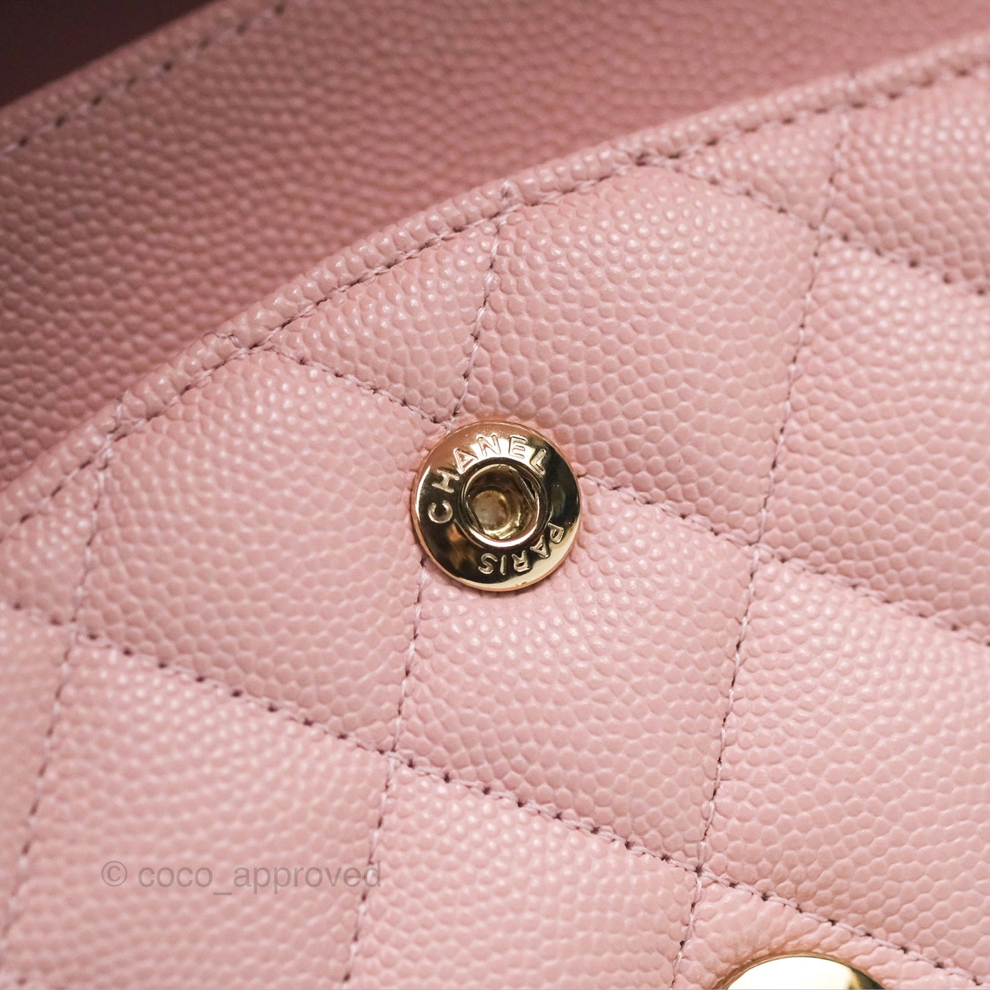 Chanel Medium Classic Flap Quilted Pink Caviar Gold Hardware
