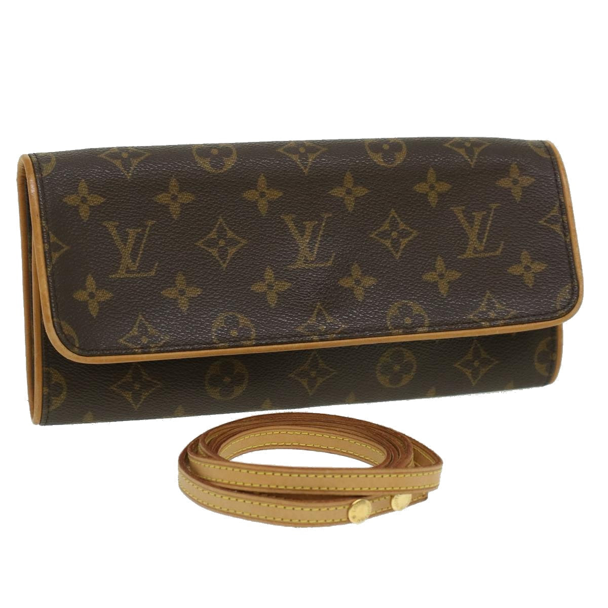 LOUIS VUITTON Monogram Pochette Twin GM Shoulder Bag M51852 LV 33773