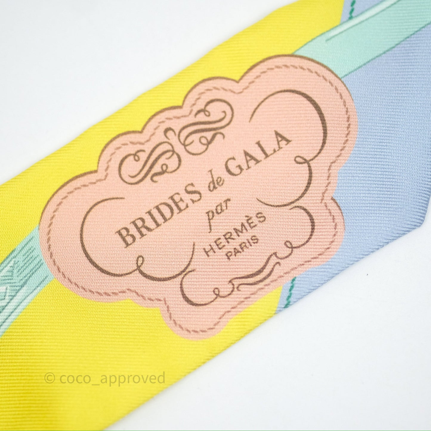 Hermès Brides de Gala Applique Pique Silk Twilly
