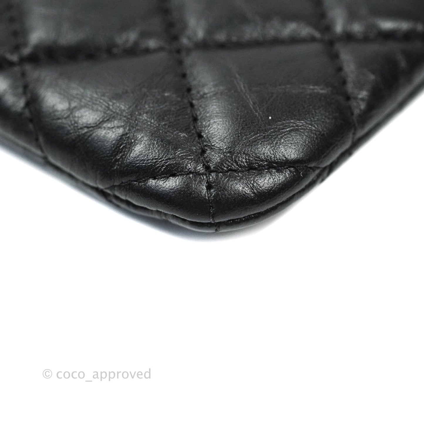 Chanel Quilted Small Reissue O Case Black Aged Calfskin So Black