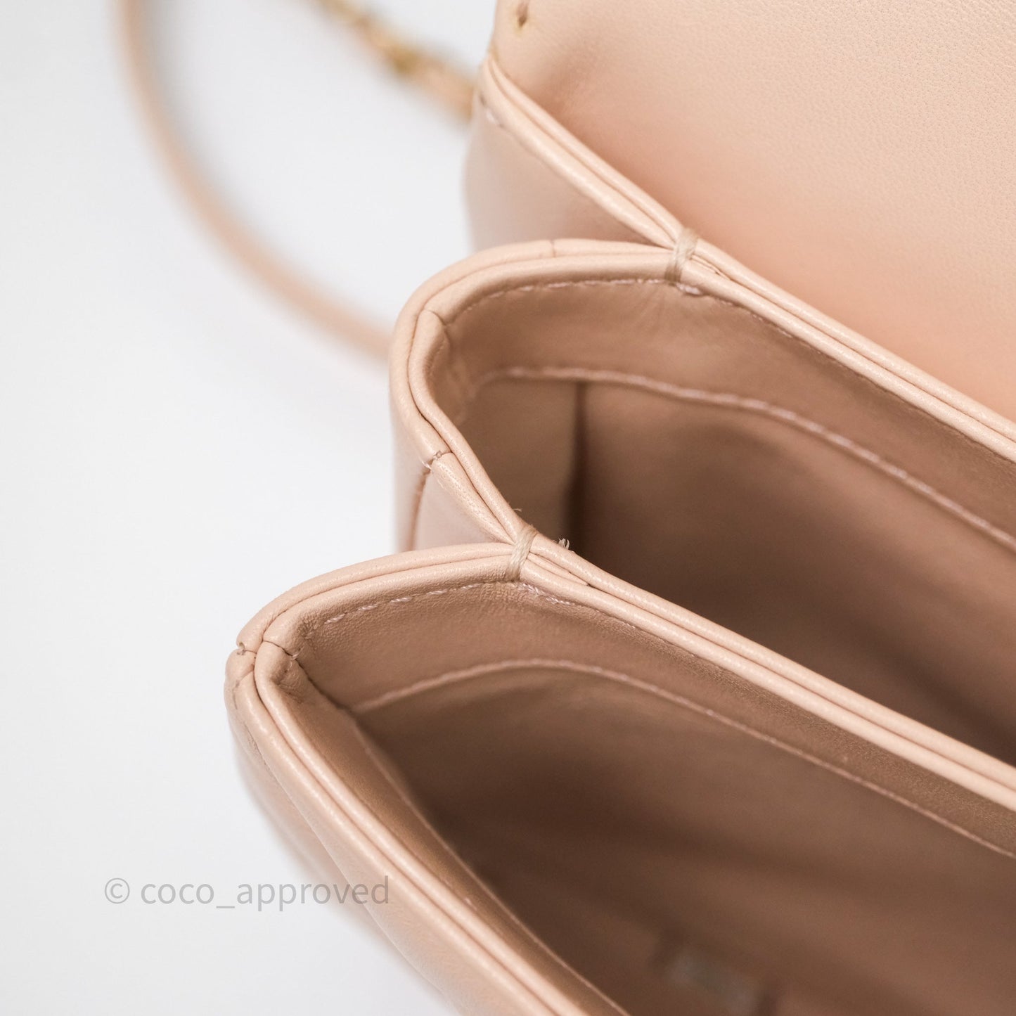 Chanel Small Trendy CC Beige Lambskin Gold Hardware