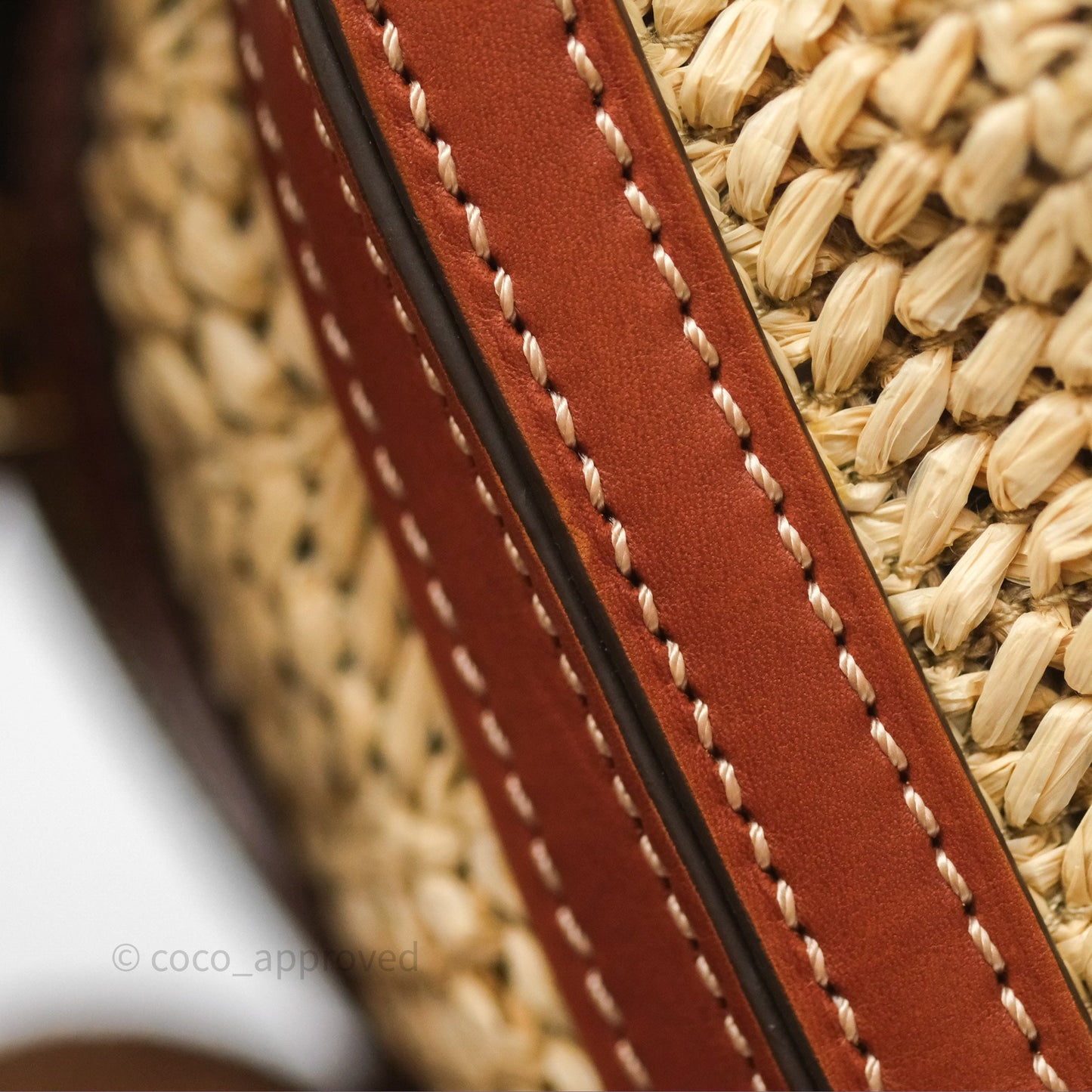 Delvaux Cool Box MM Bohème Raffia Brown