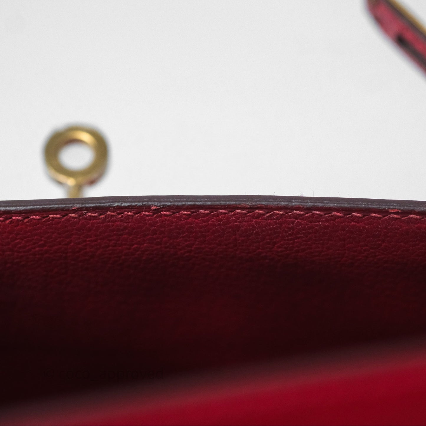 Hermès Sellier Kelly 25 Rouge Casaque Q5 Epsom Gold Hardware