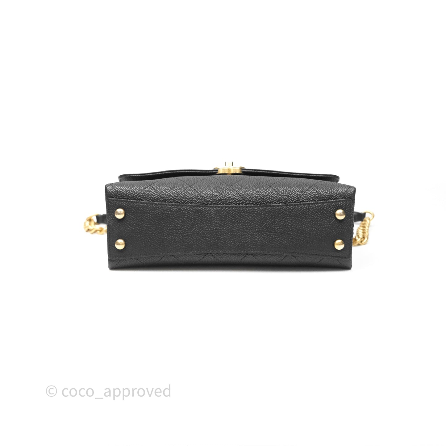 Chanel Small Chic Affinity Grained Calfskin Black Aged Gold Hardware