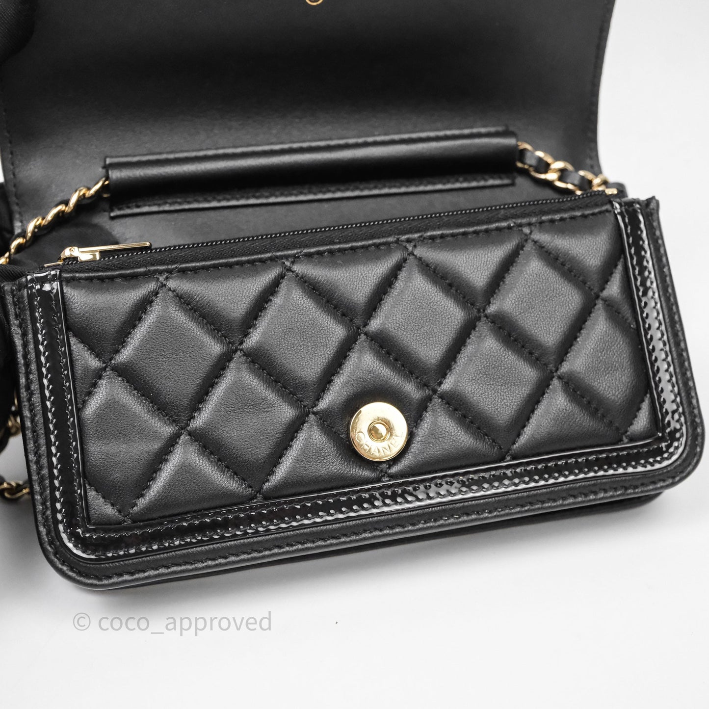 Chanel Mini Flap Bag Black Lambskin Gold Hardware