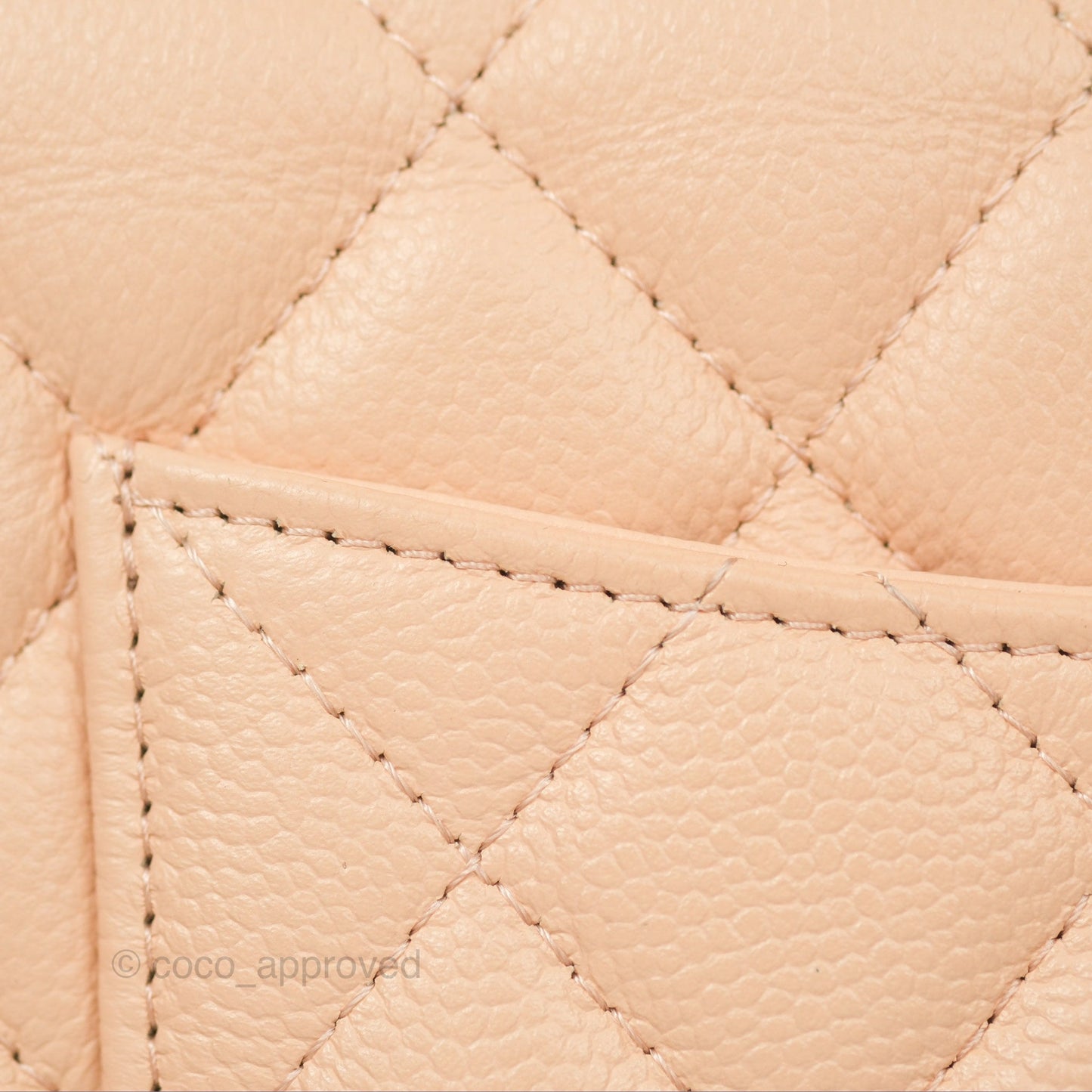 Chanel Quilted Bow Wallet On Chain WOC Light Beige Caviar Gold Hardware