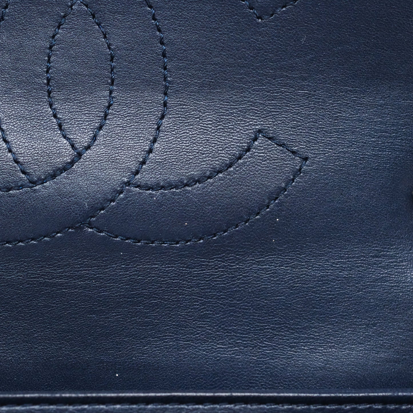 Chanel Small Trendy CC Navy Lambskin Gold Hardware