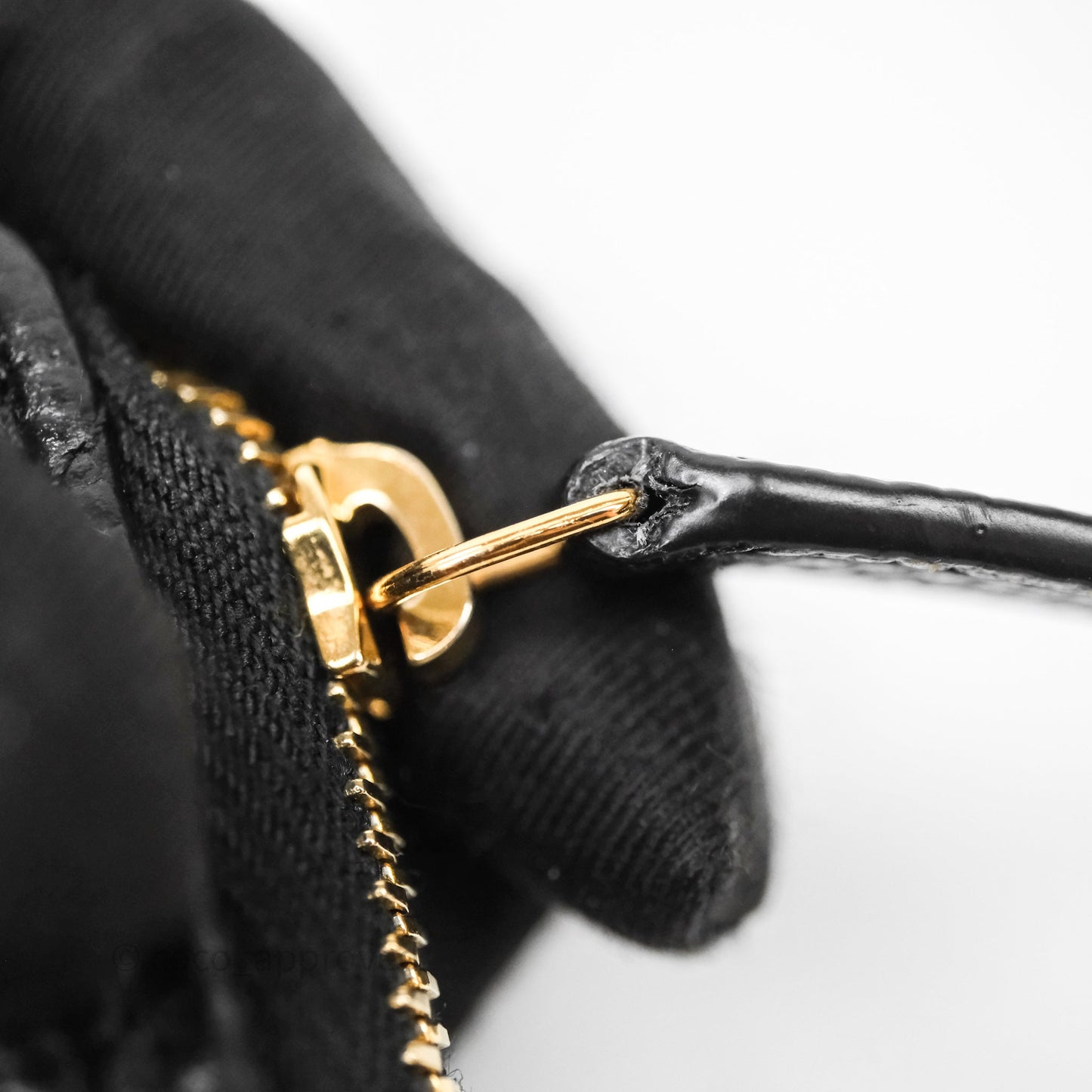 Chanel Quilted Zip Card Holder Black Caviar Gold Hardware