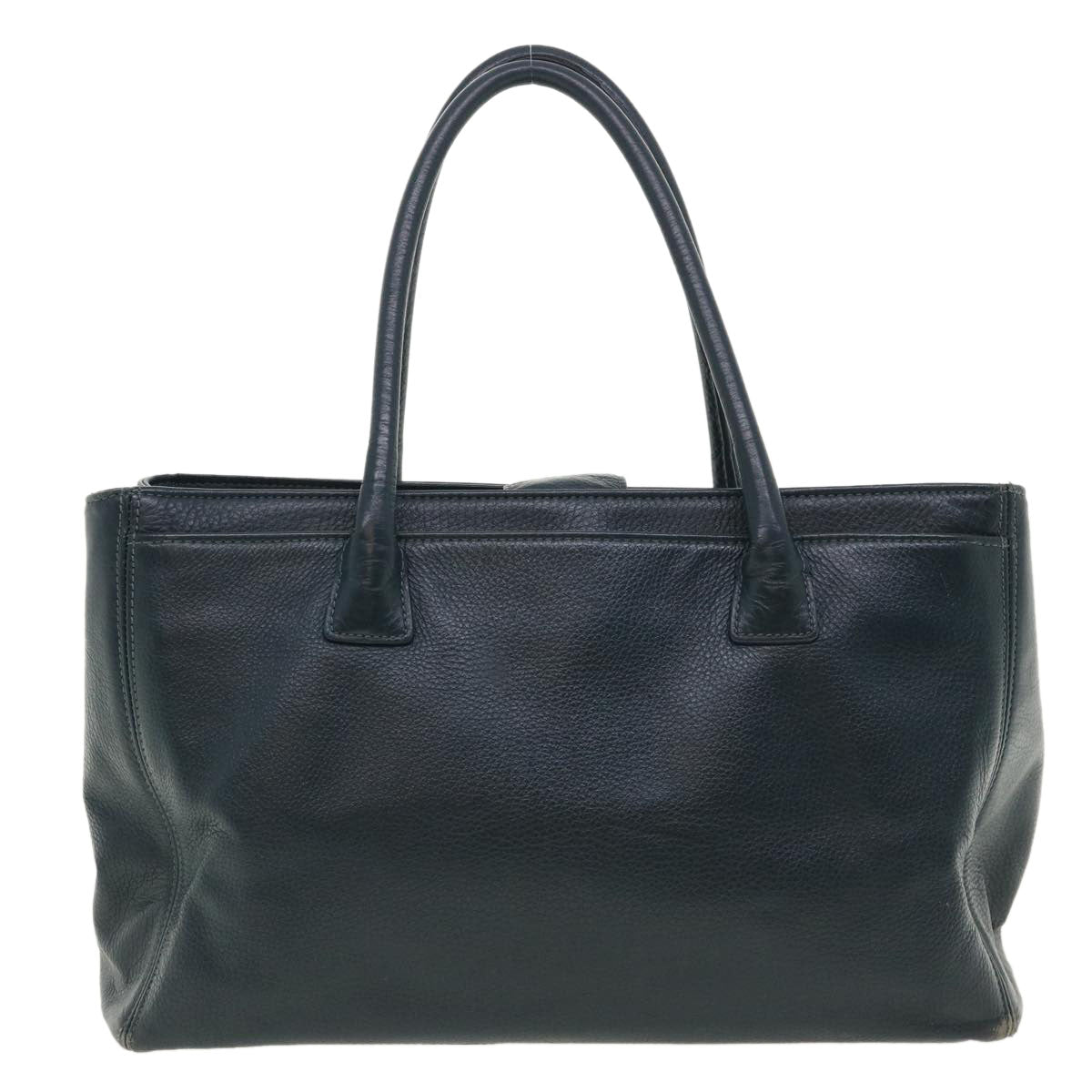 Luxury Chanel Turn Lock Shoulder Bag Leather Blue CC  33945