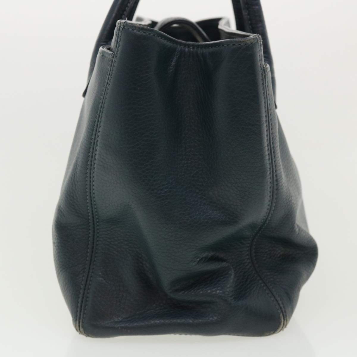 Luxury Chanel Turn Lock Shoulder Bag Leather Blue CC  33945