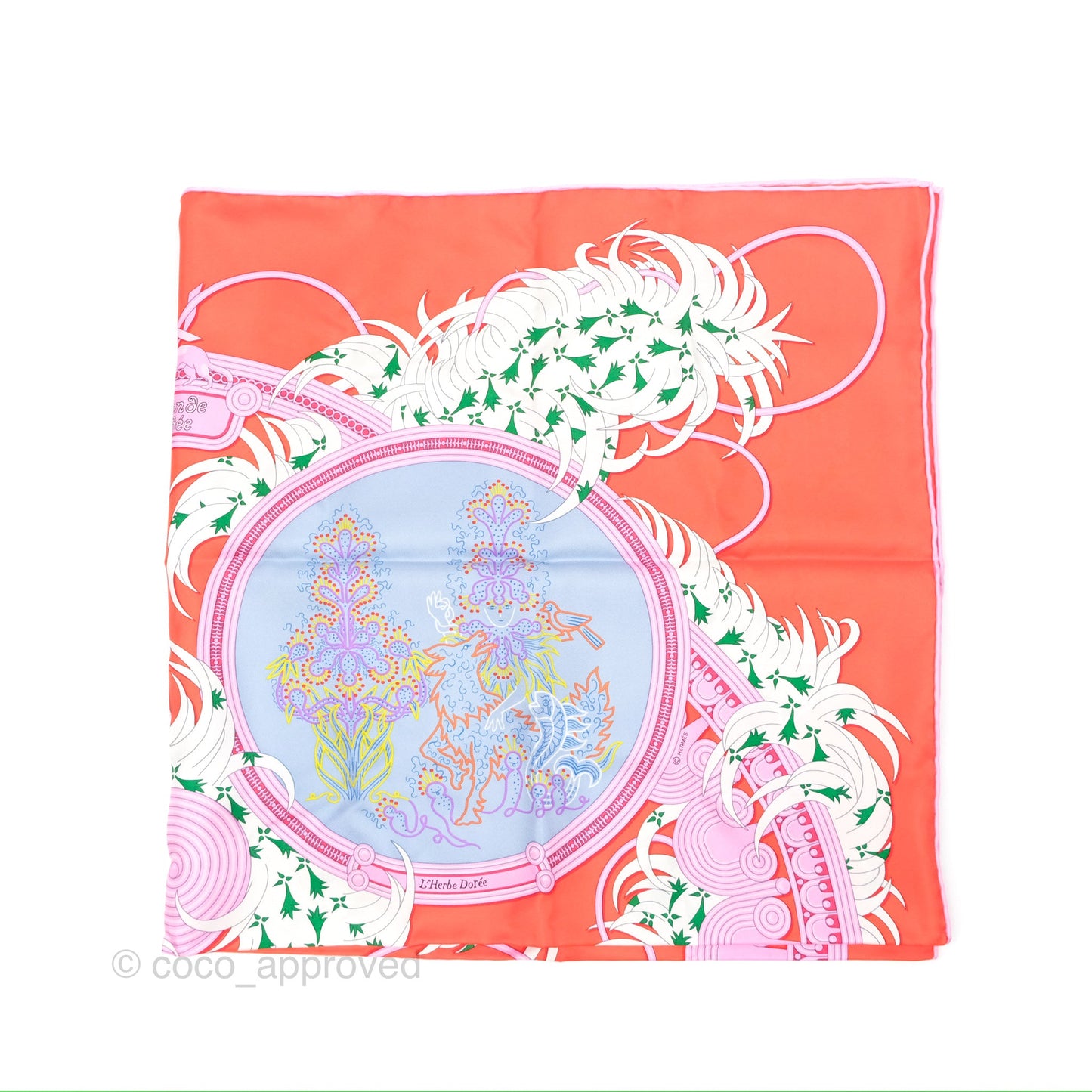 Hermès Legende Brodee Scarf 90
