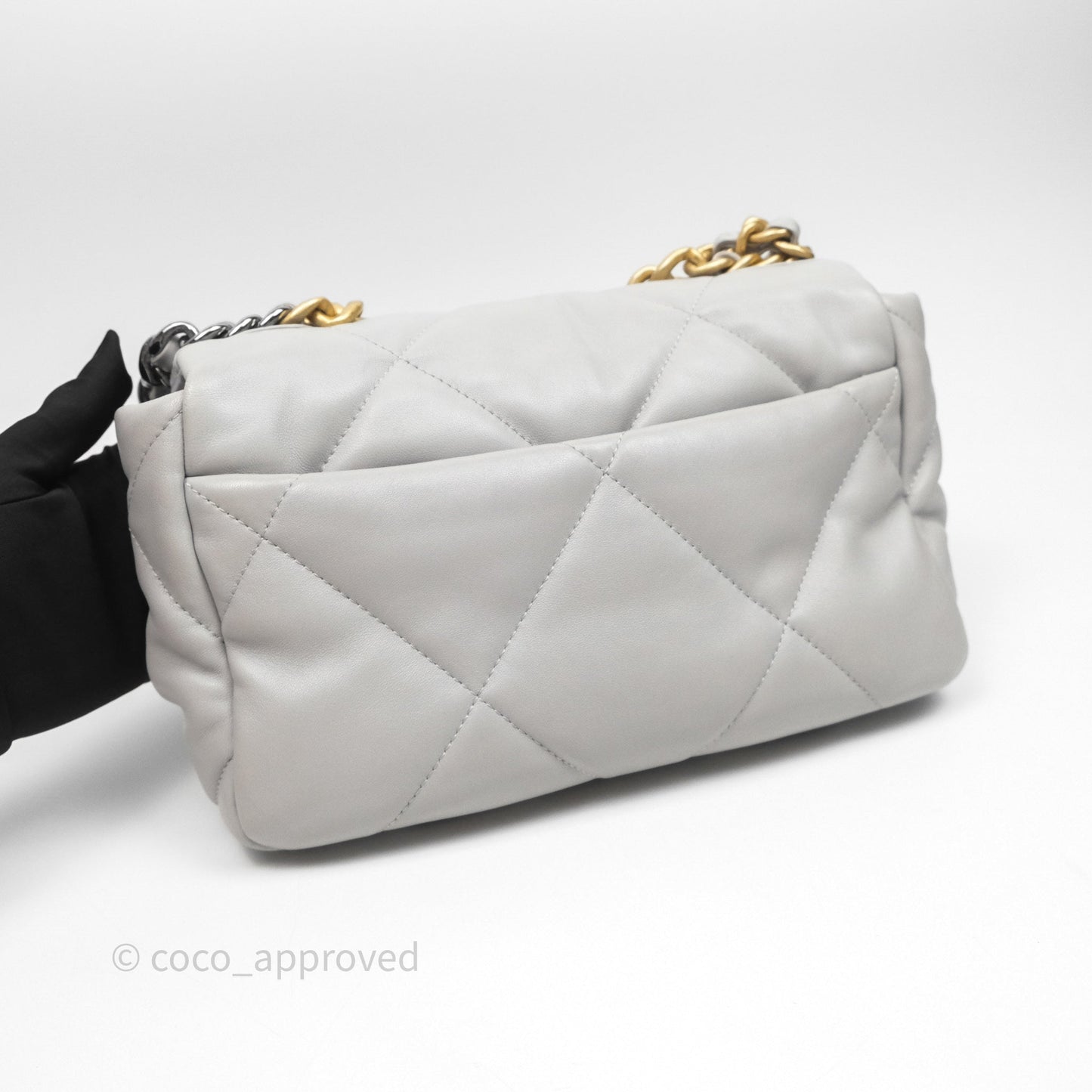 Chanel 19 Small Light Grey Mixed Hardware