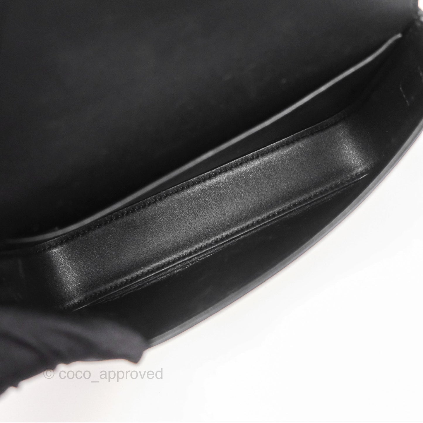 Celine Triomphe Shoulder Bag Black Calfskin