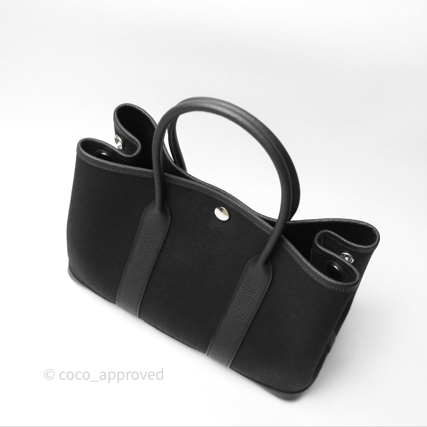 Hermès Garden Party 30 Canvas Noir 89 Black