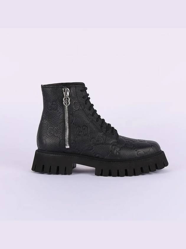 Luxury Gucci Trending 2025 GG Supreme Leather Ankle Boots Black