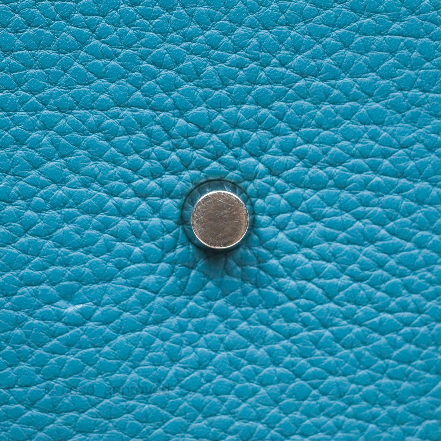 Hermès Lindy 34 Blue Jean Clemence Palladium Hardware
