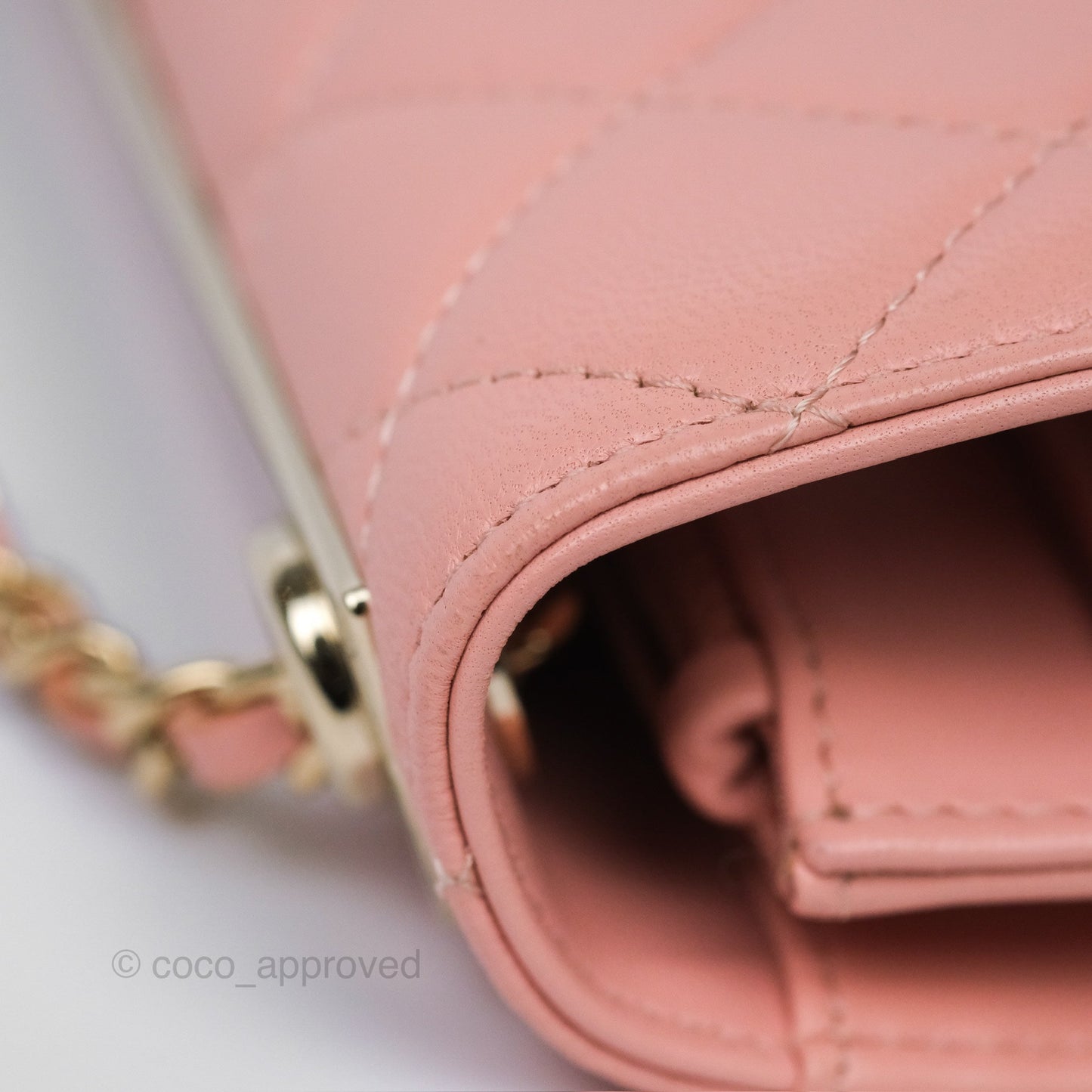 Chanel Trendy CC WOC Quilted Salmon Pink Lambskin Gold Hardware