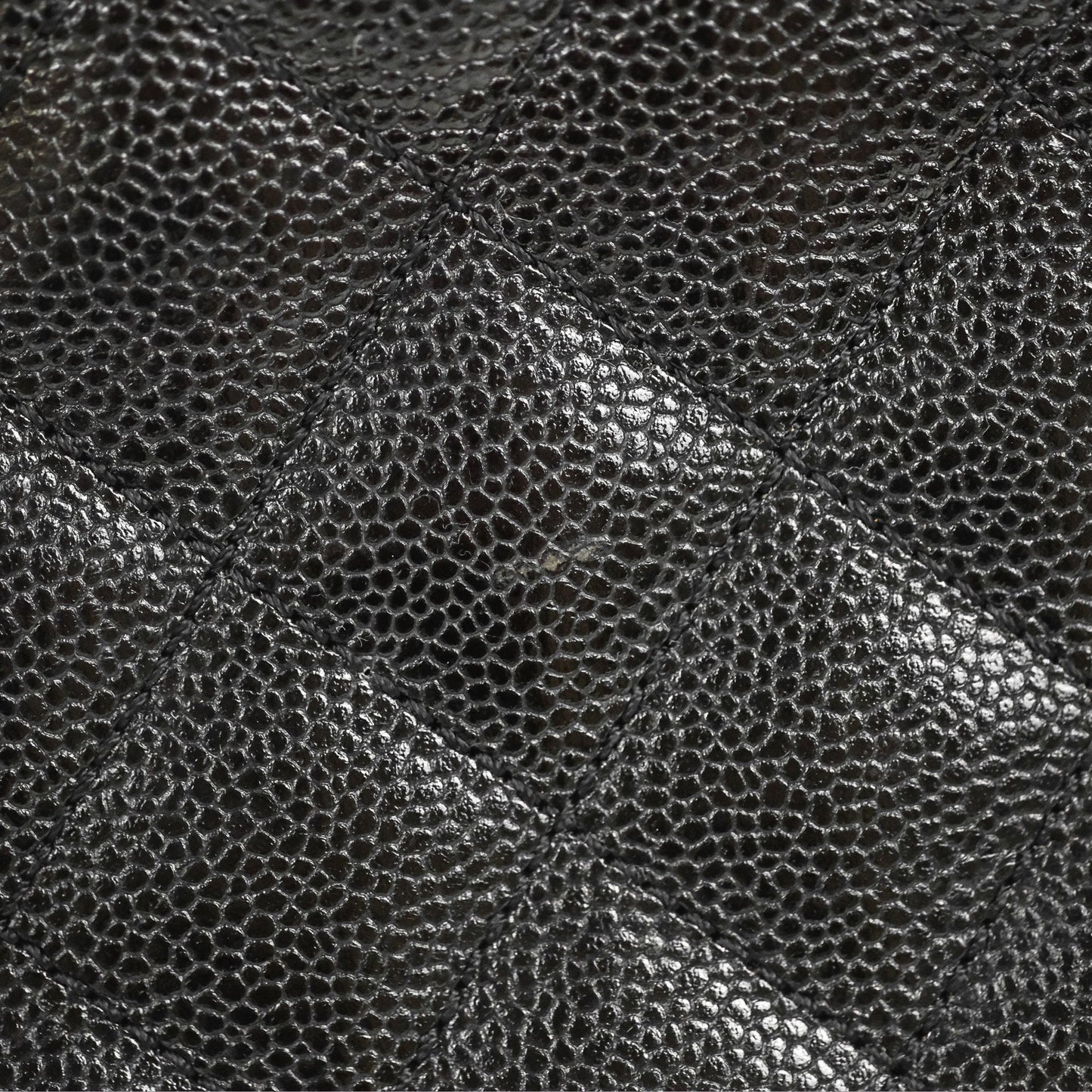 Chanel Vintage Kelly Quilted Flap Black Caviar 24K Gold Hardware