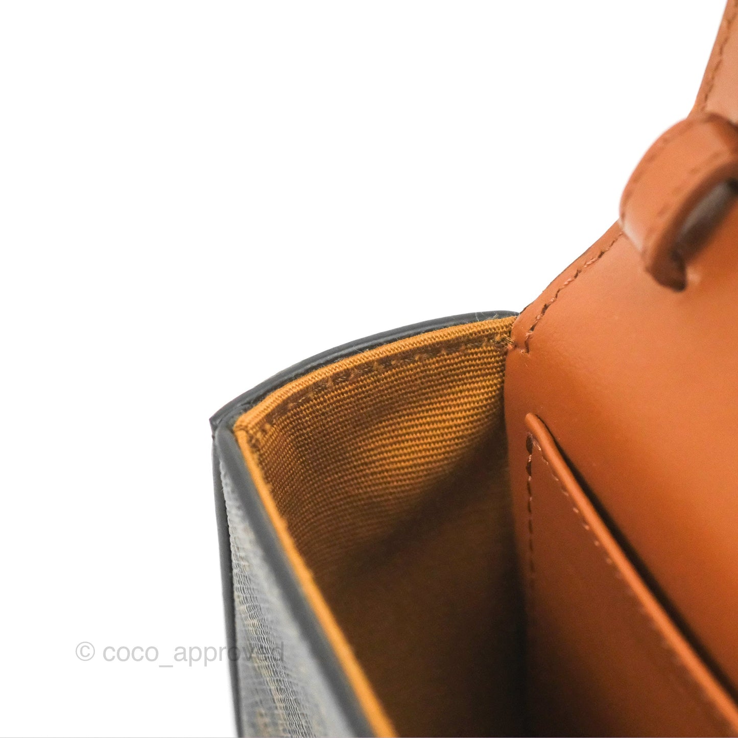 Celine Tan Canvas Calfskin Mini Triomphe
