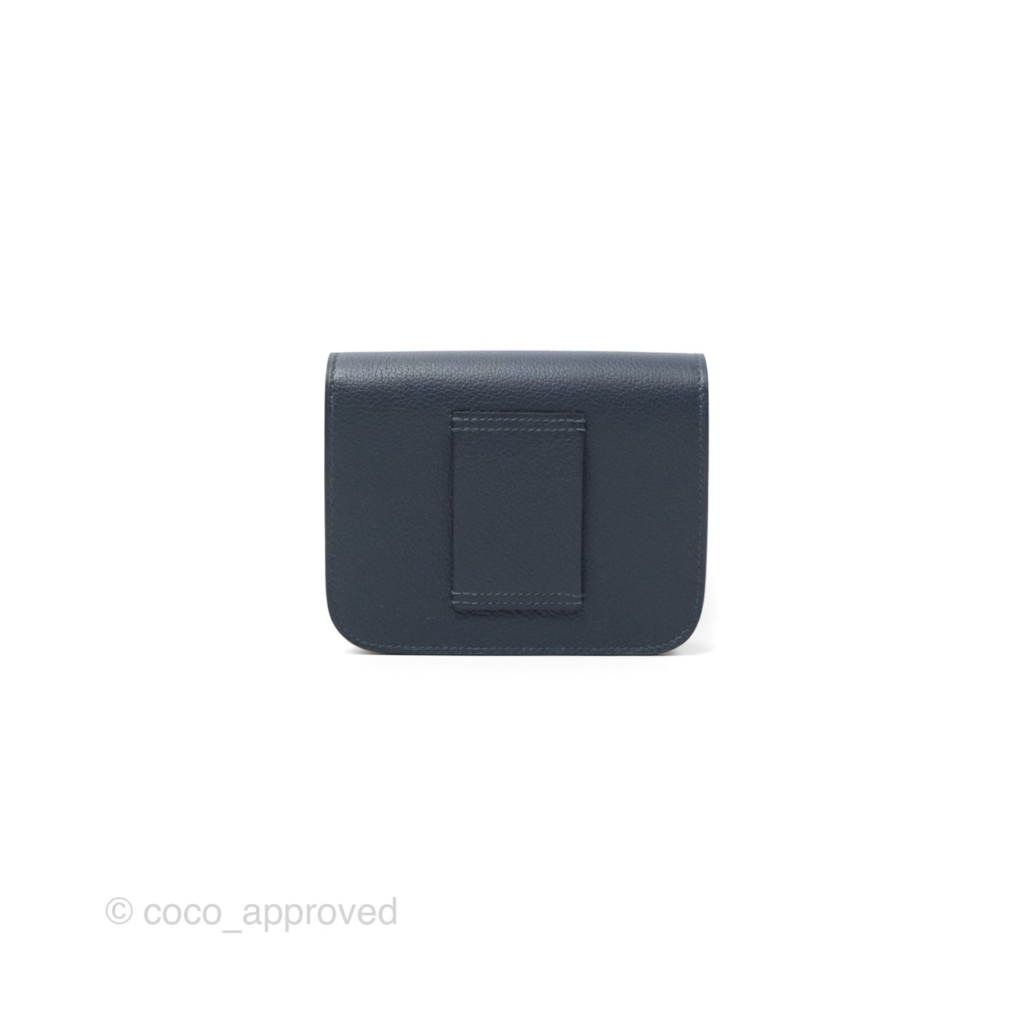 Hermès Constance Slim Wallet Bleu Nuit 2Z Evercolor Palladium Hardware