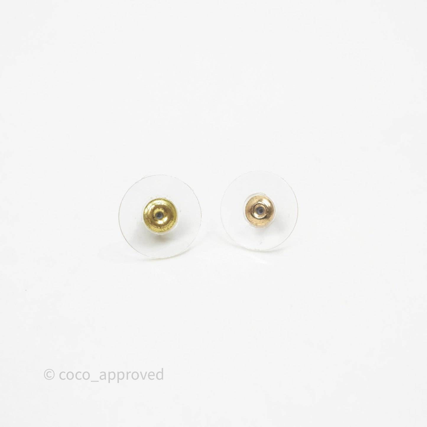 Chanel CC Camellia Earrings Gold Tone 22A