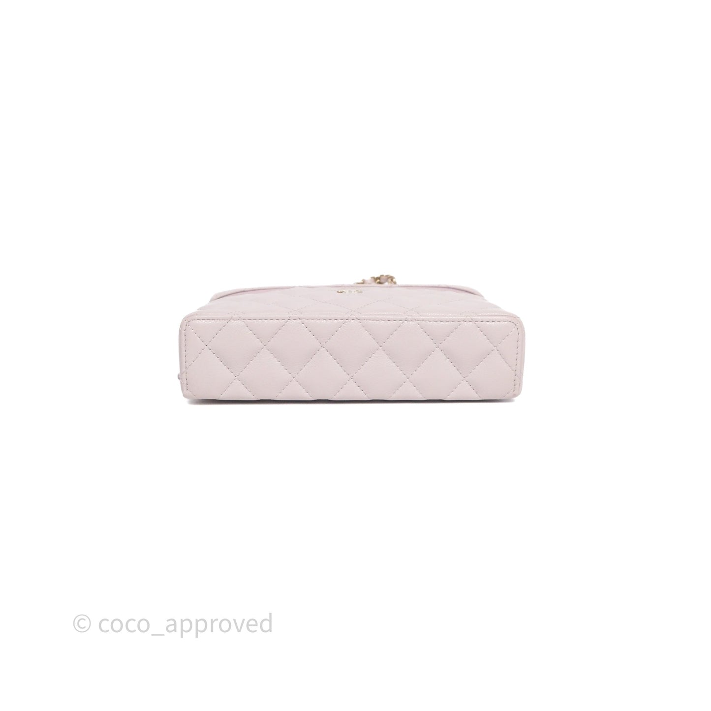 Chanel Top Handle Long Vanity with Chain Lilac Caviar Gold Hardware