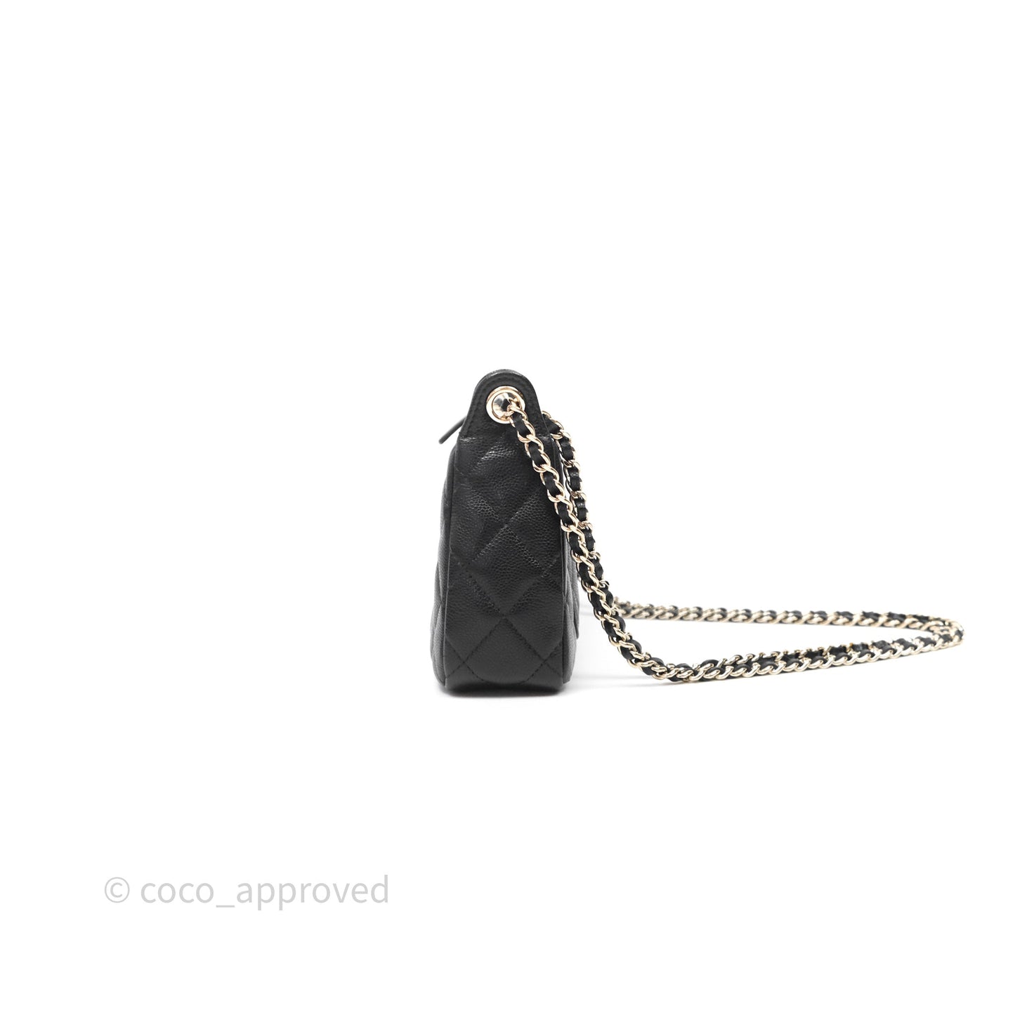 Chanel Clutch on Chain Black Caviar Gold Hardware