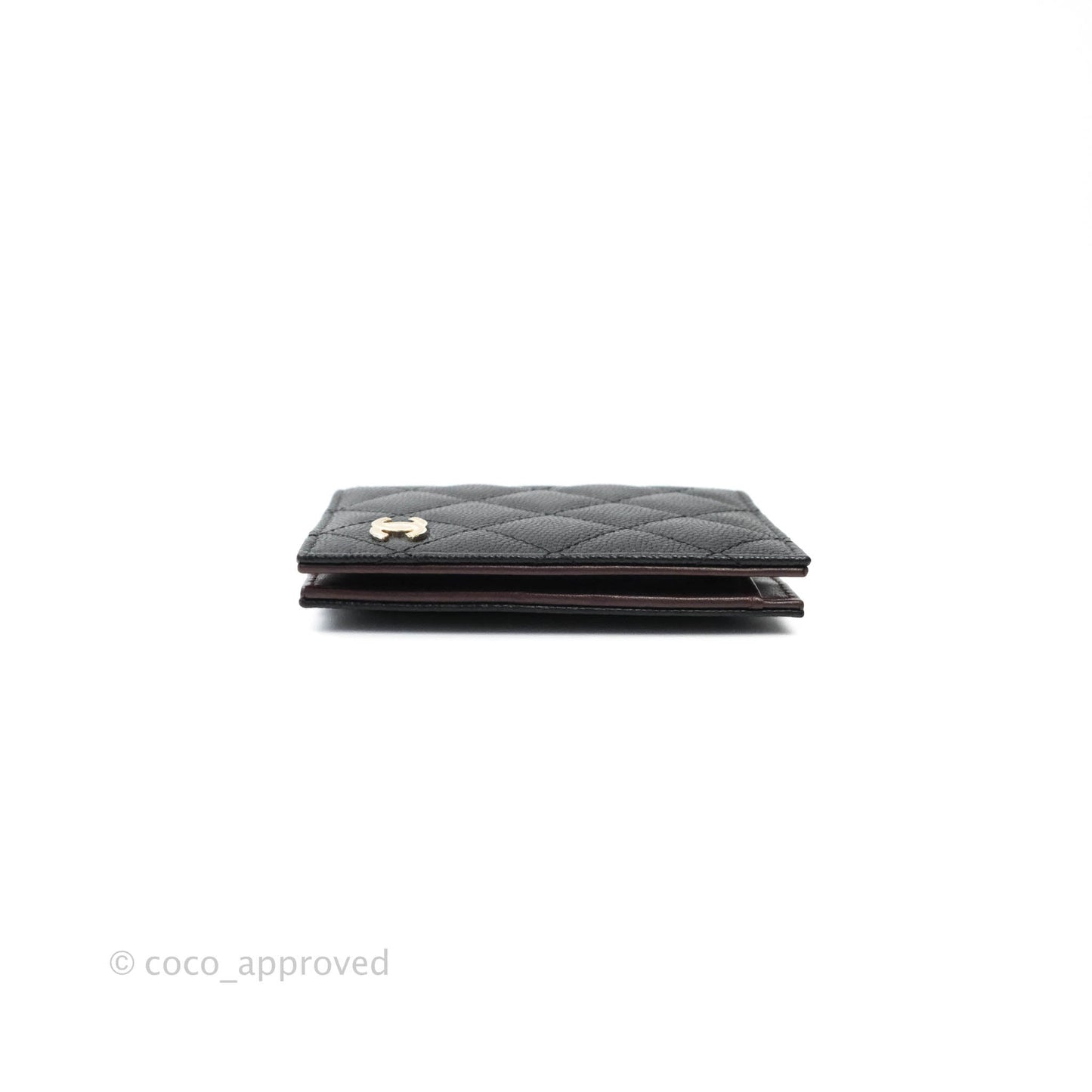 Chanel Classic Black Card Holder Caviar Gold Hardware