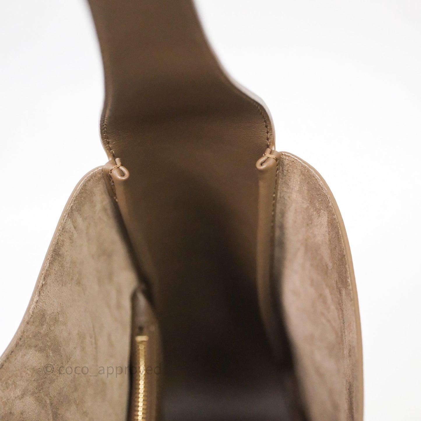 Saint Laurent LE 5 à 7 Supple Small Choco Brown Grained Leather Gold Hardware