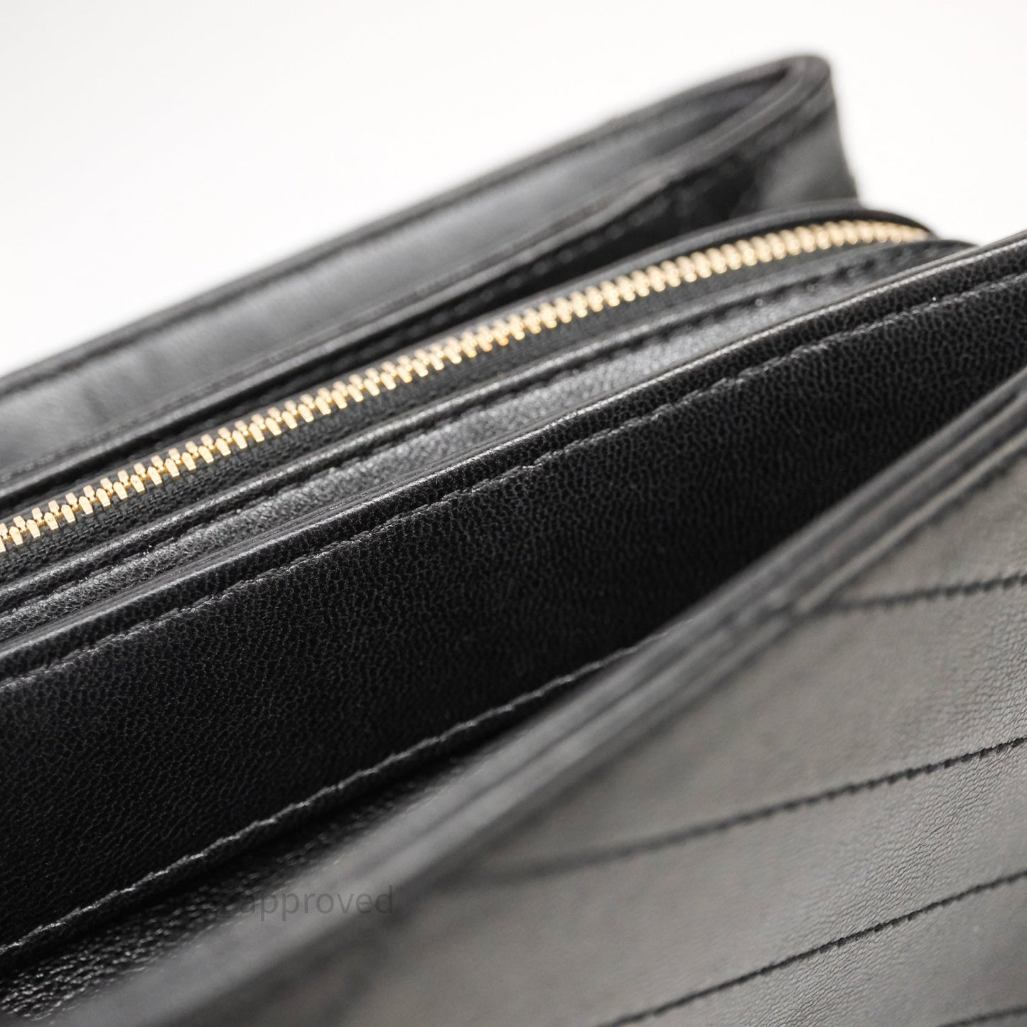 Chanel Chevron Flap Bag Black Calfskin Aged Gold Hardware