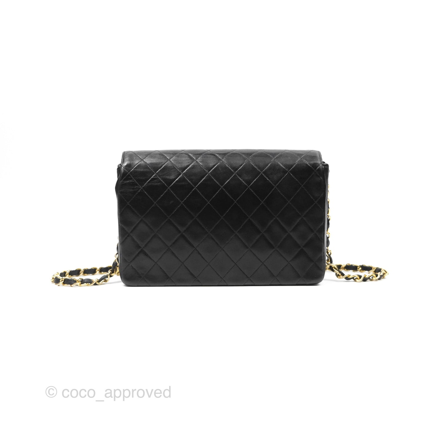 Chanel Vintage Mini Circled CC Flap Bag Black Lambskin 24K Gold Hardware