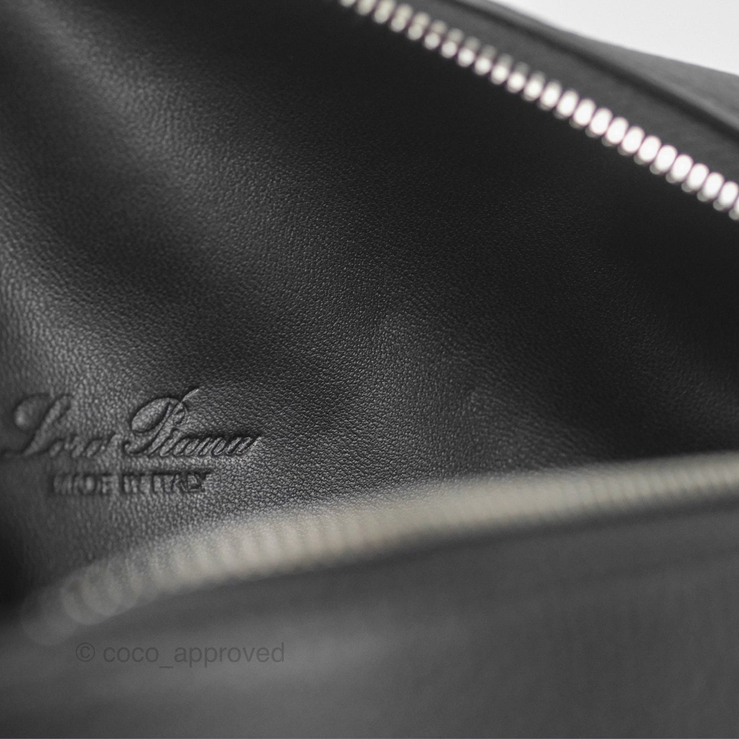 Loro Piana Extra Pocket L19 Black Grained Calfskin