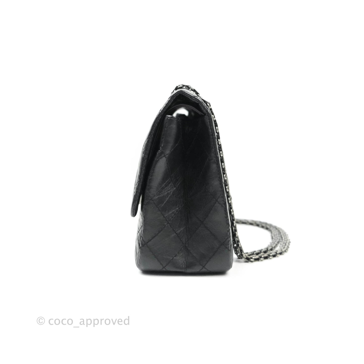 Chanel Reissue Quilted Aged Calfskin Black Ruthenium Hardware 226