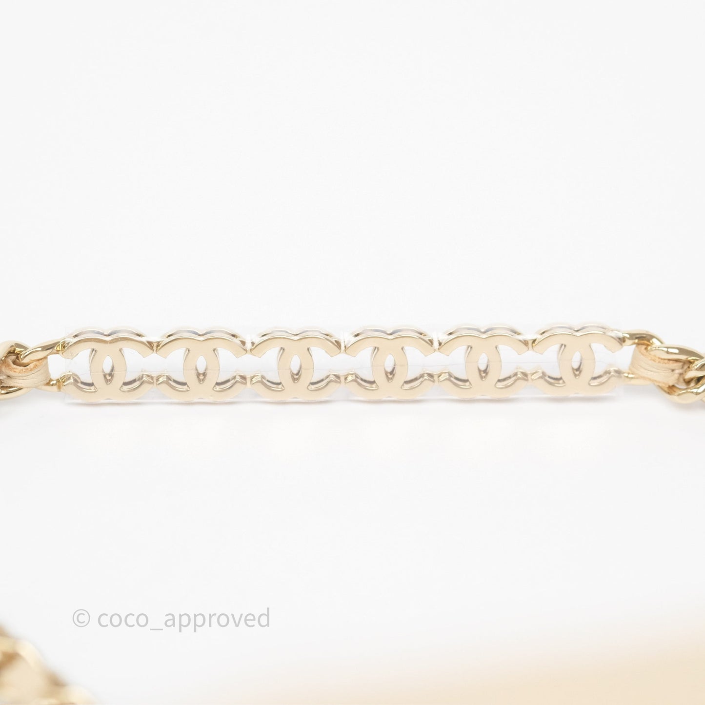 Chanel Mini Vanity With CC Chain Beige Caviar Gold Hardware