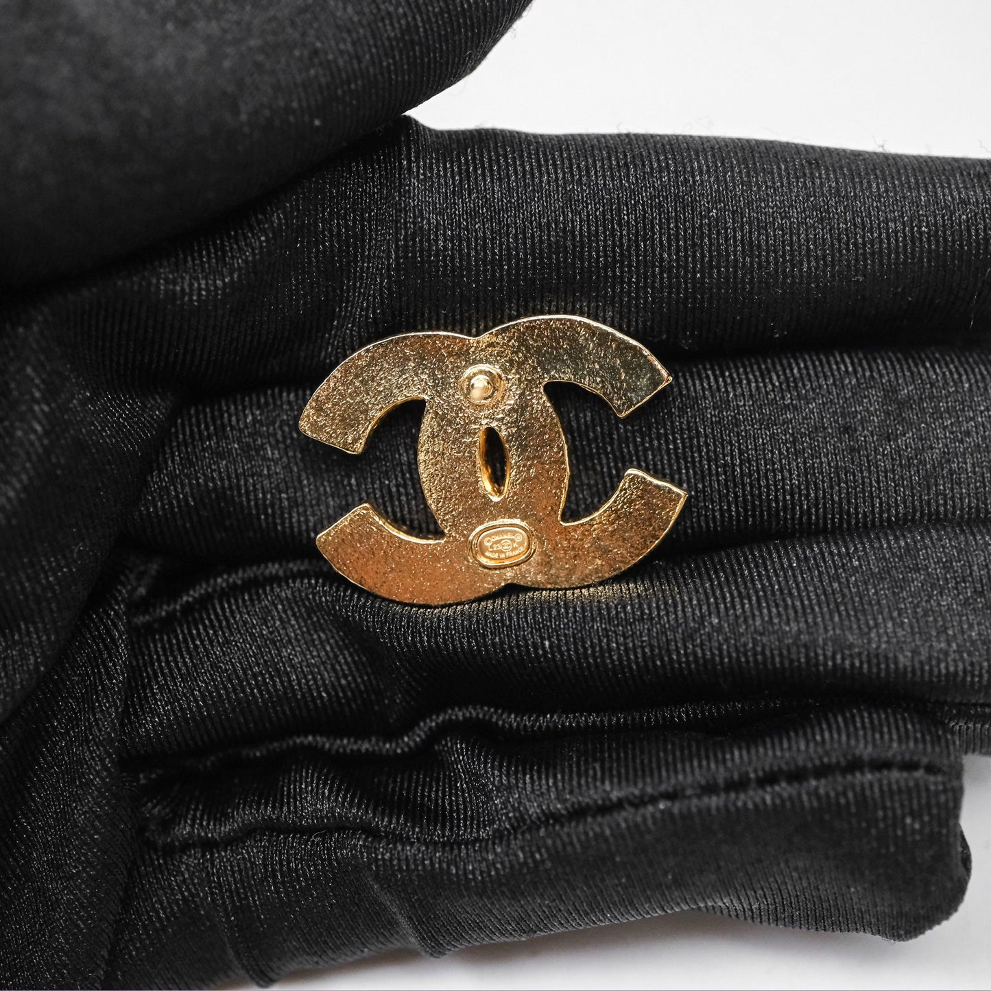 Chanel CC Pink Earrings Gold Tone 23K