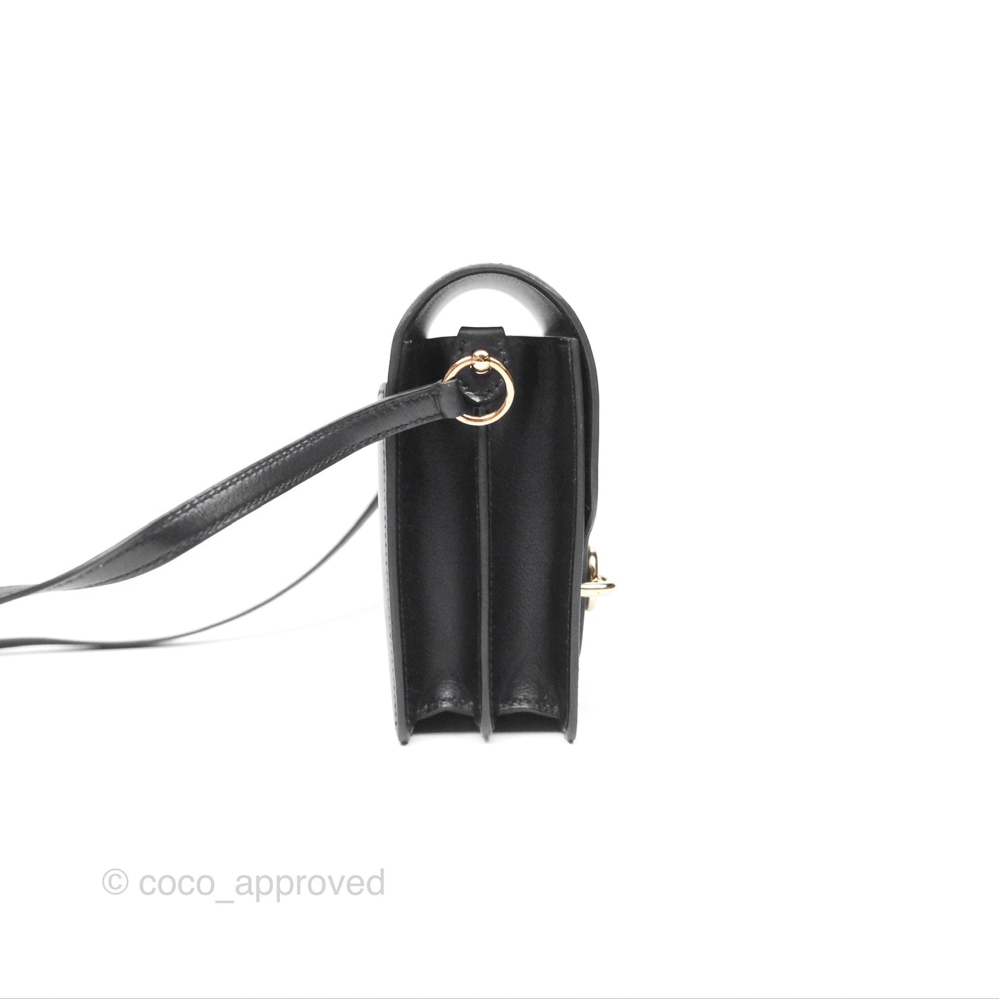 Hermès Roulis Mini 18 Black Noir 89 Veau Evergrain Permabrass Hardware