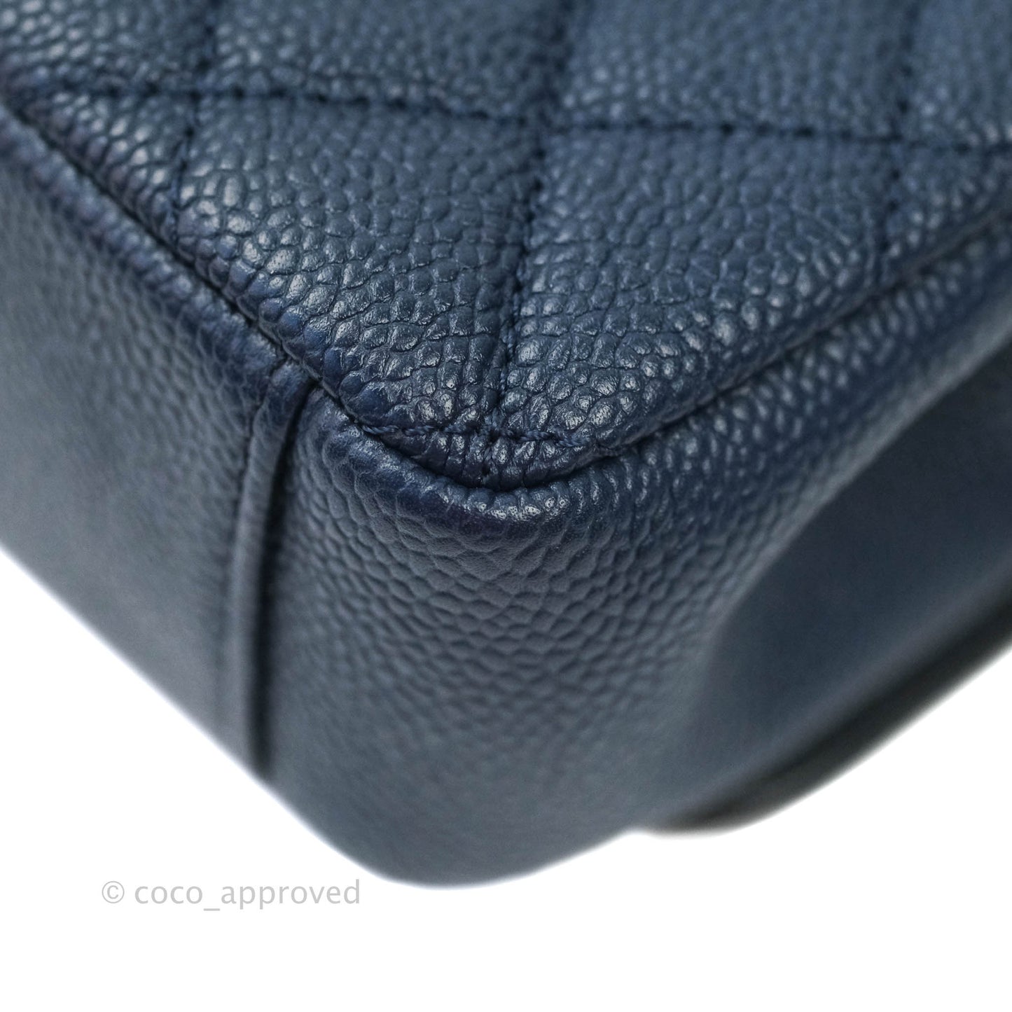 Chanel Quilted Small CC Filigree Flap Navy Caviar
