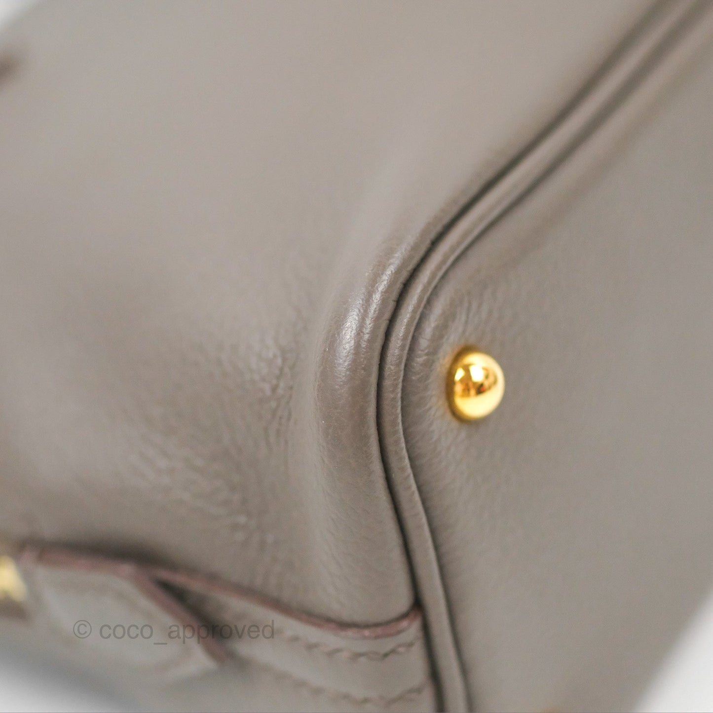 Hermès Bolide Mini 1923 Gris Etain 8F Evercolor Gold Hardware