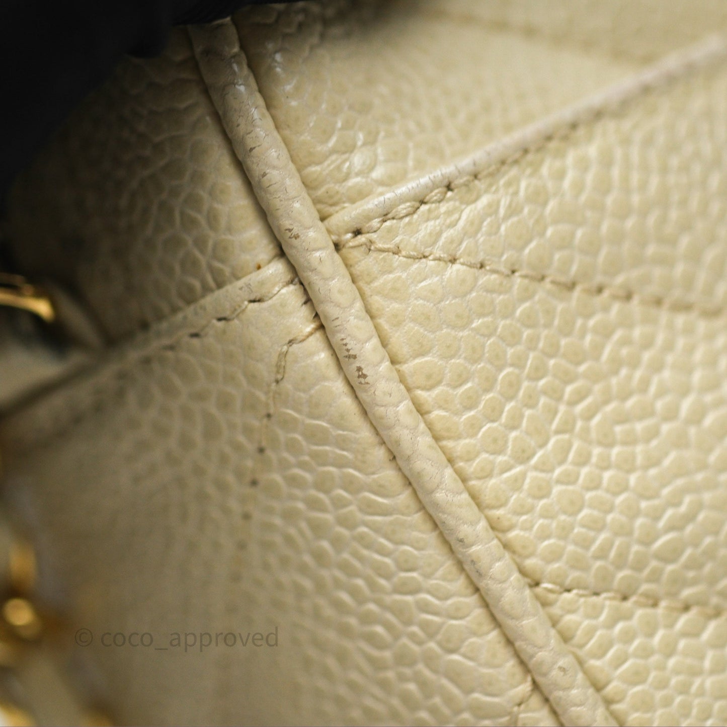 Chanel Vintage Chevron Camera Bag Light Beige Caviar Gold Hardware