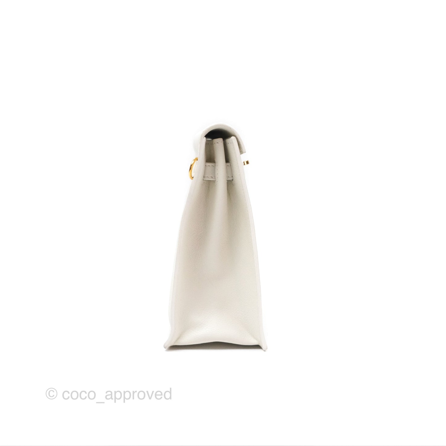 Hermès Kelly Danse II Bag White Evercolor Gold Hardware