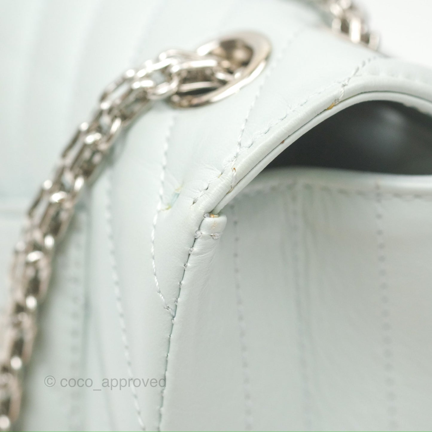 Chanel Mini Reissue 224 Blue Aged Calfskin Silver Hardware