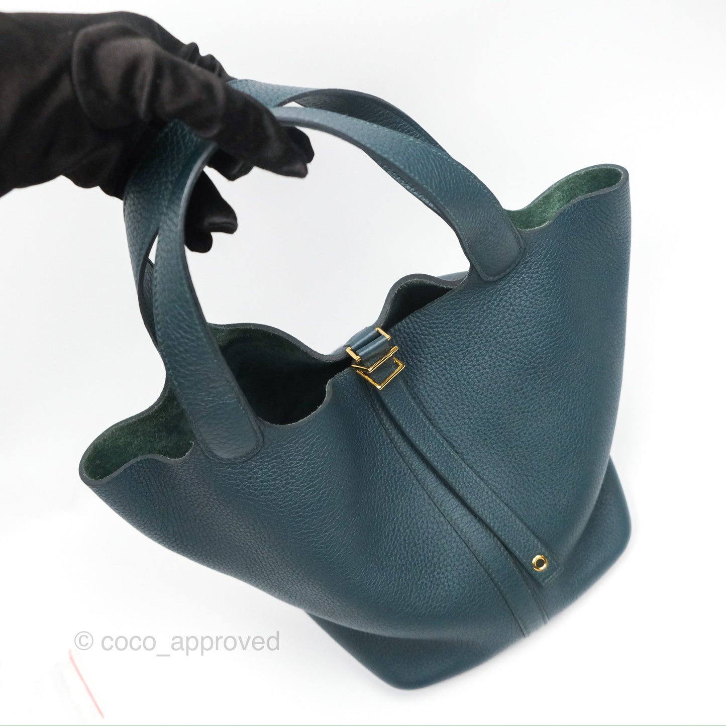 Hermès Picotin 22 Vert Cypress 6O Clemence Gold Hardware