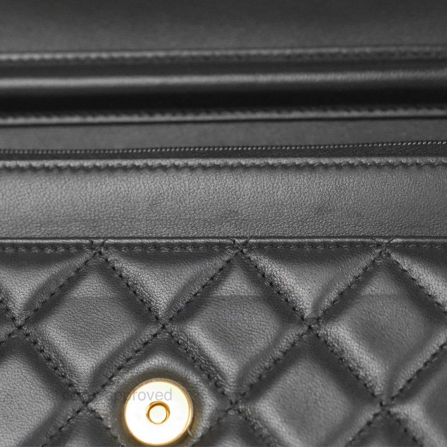 Chanel Quilted Classic WOC Black Lambskin Gold Hardware
