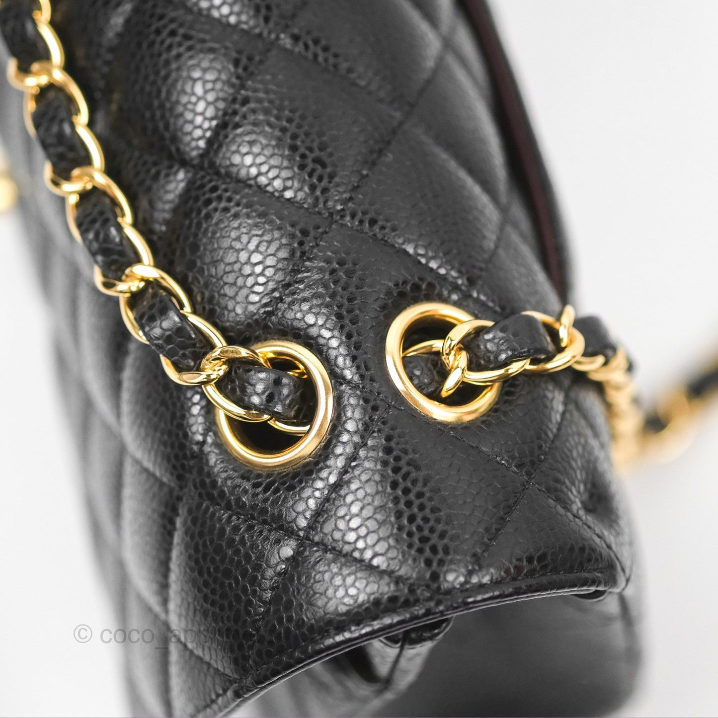 Chanel Classic M/L Medium Flap Quilted Black Caviar Gold Hardware