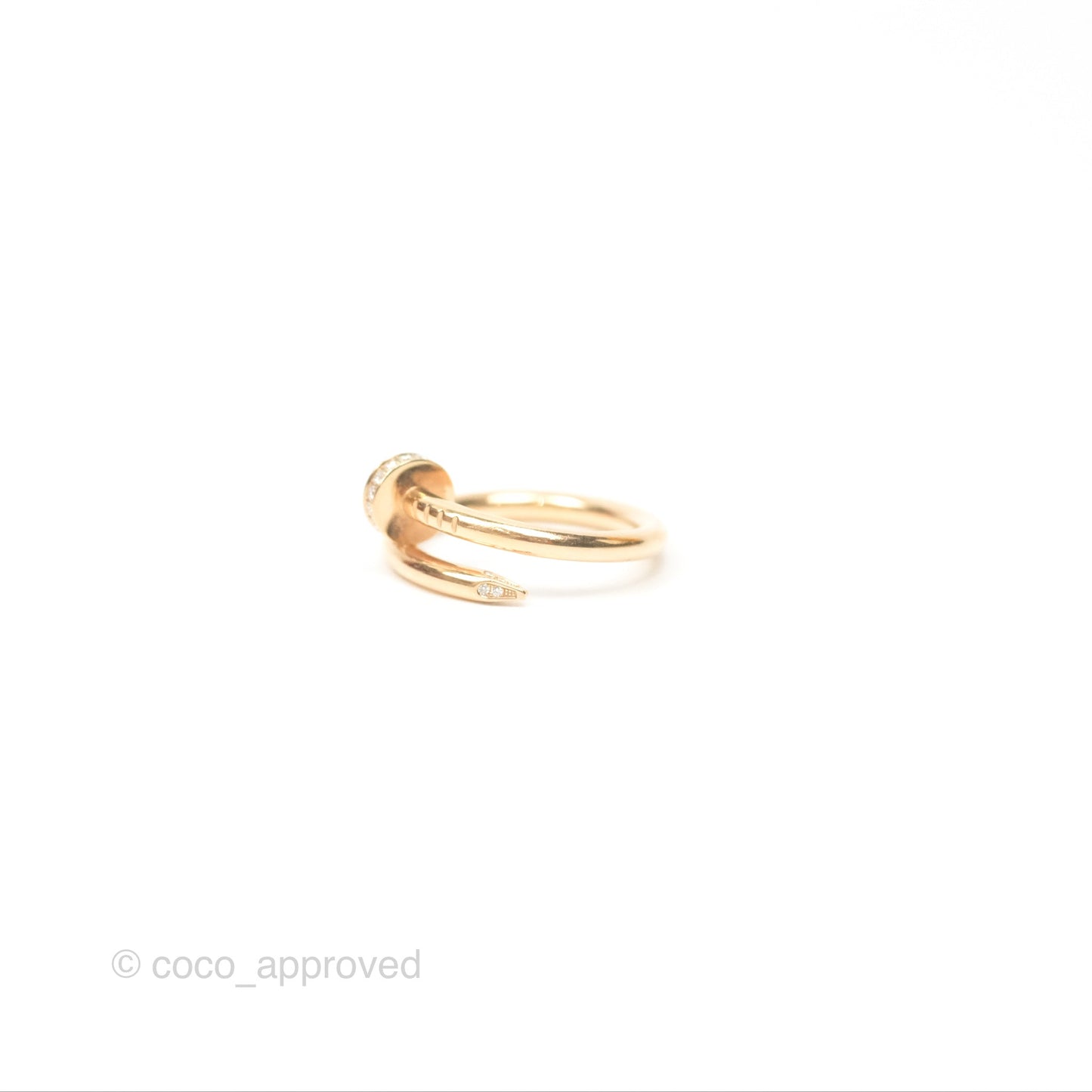 Cartier Juste Un Clou Ring Rose Gold Diamonds Size 57