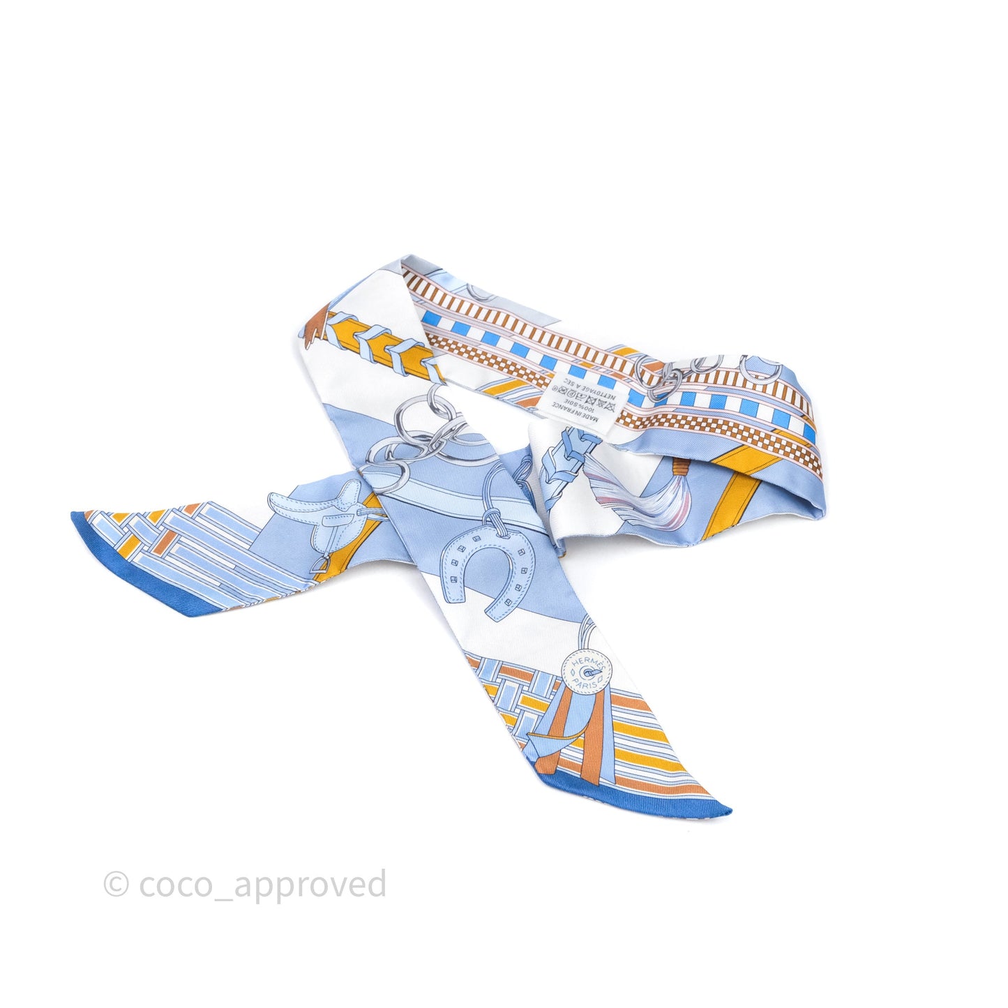 Hermès Brides et Gris-Gris Silk Twilly