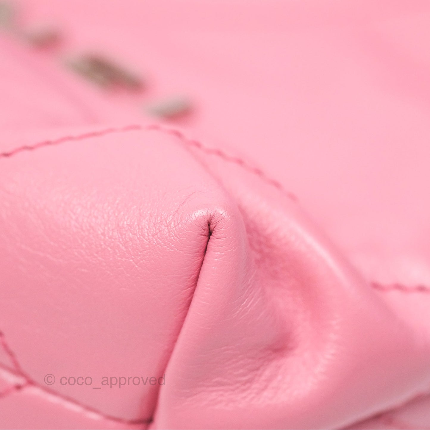 Chanel 22 Mini Bag Pink Crumpled Calfskin Aged Silver Hardware