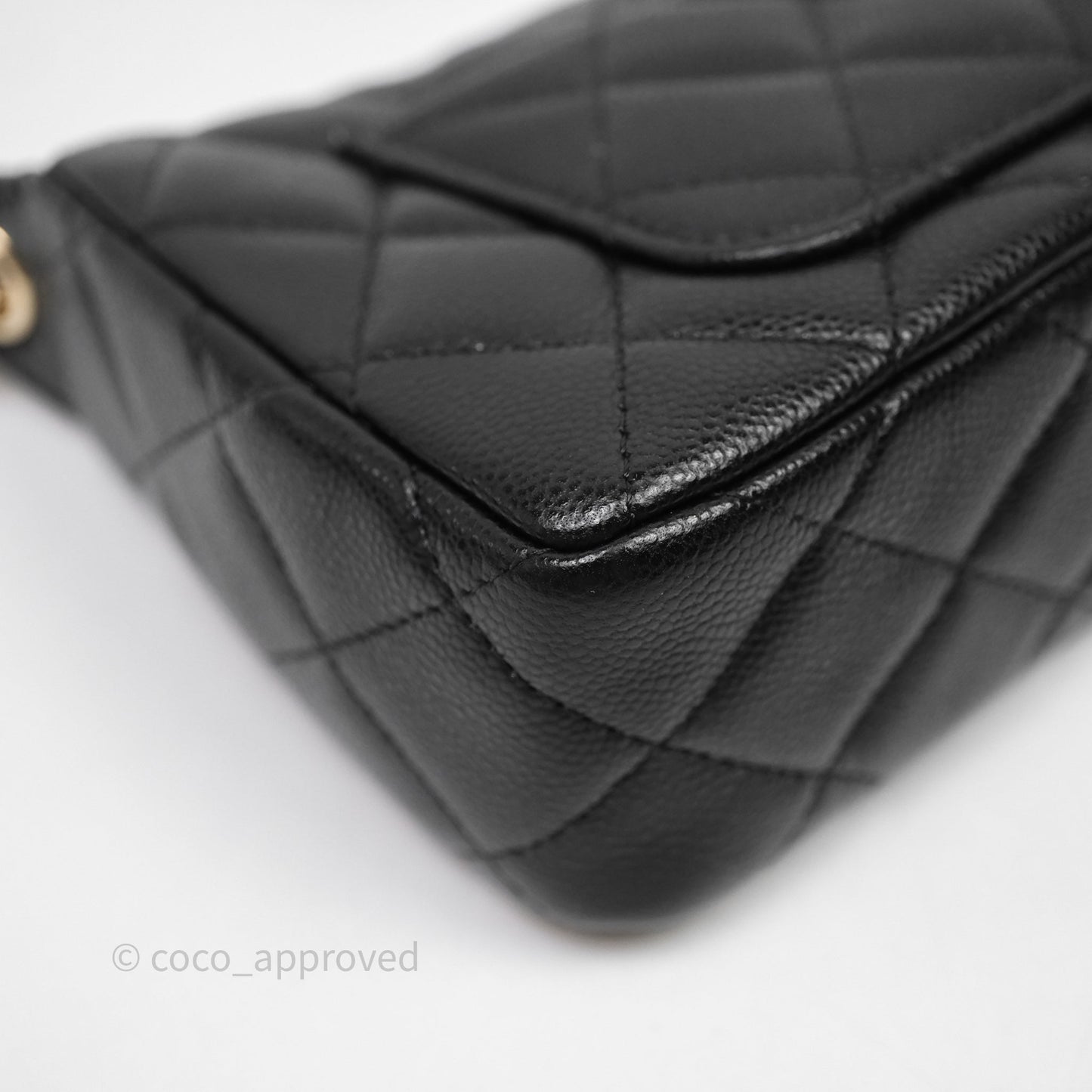 Chanel Clutch on Chain Black Caviar Gold Hardware