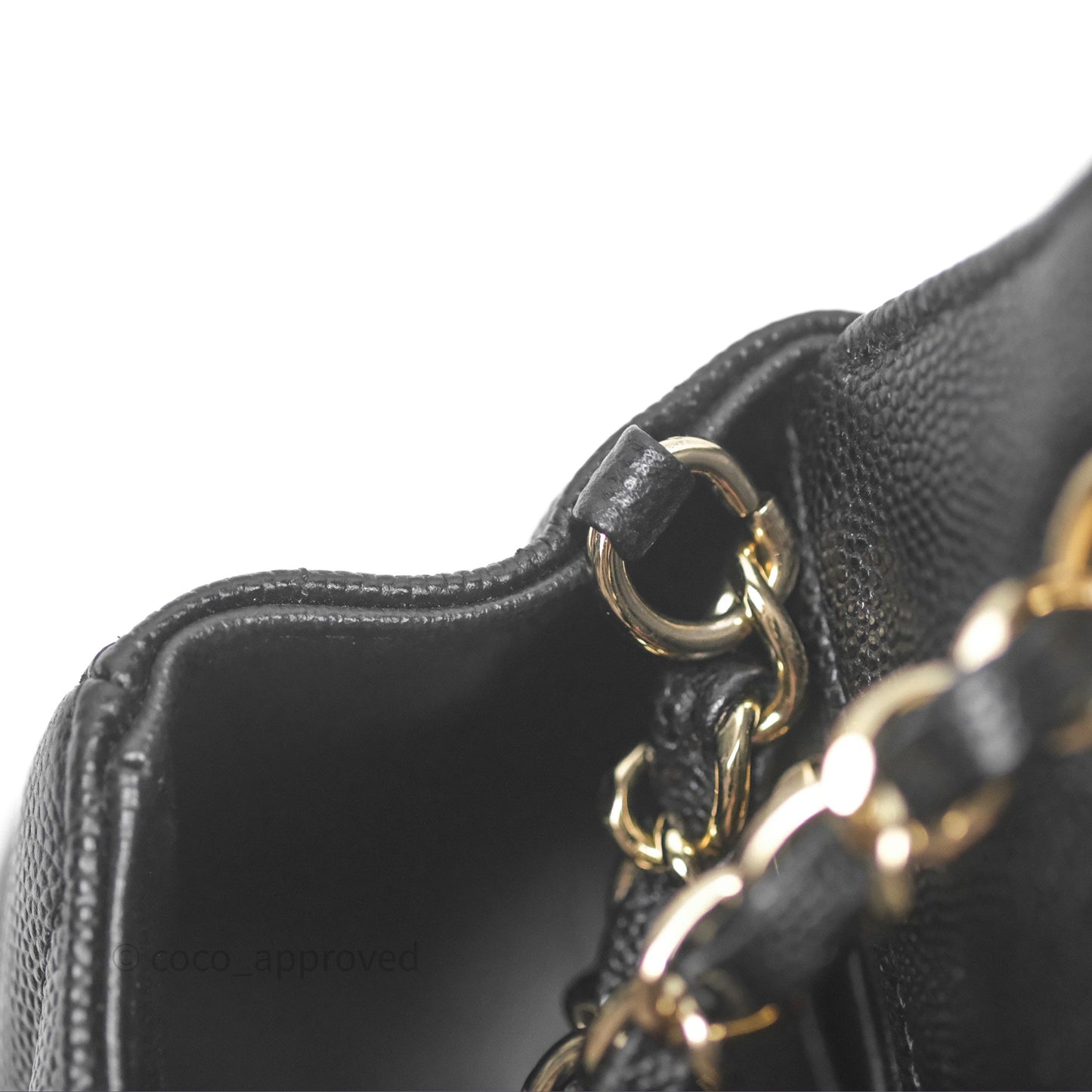 Chanel Mini Rectangular Chevron Black Caviar Gold Hardware